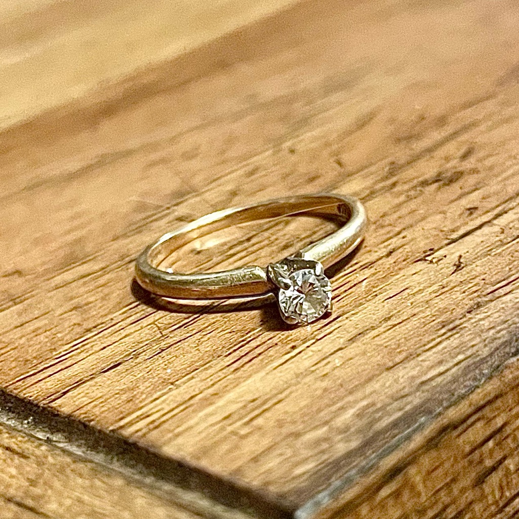 14k Yellow Gold 26 Ct Solitaire Diamond Engagement Ring Size 65